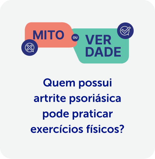Exercícios físicos são recomendados para tratar a artrite psoriásica.